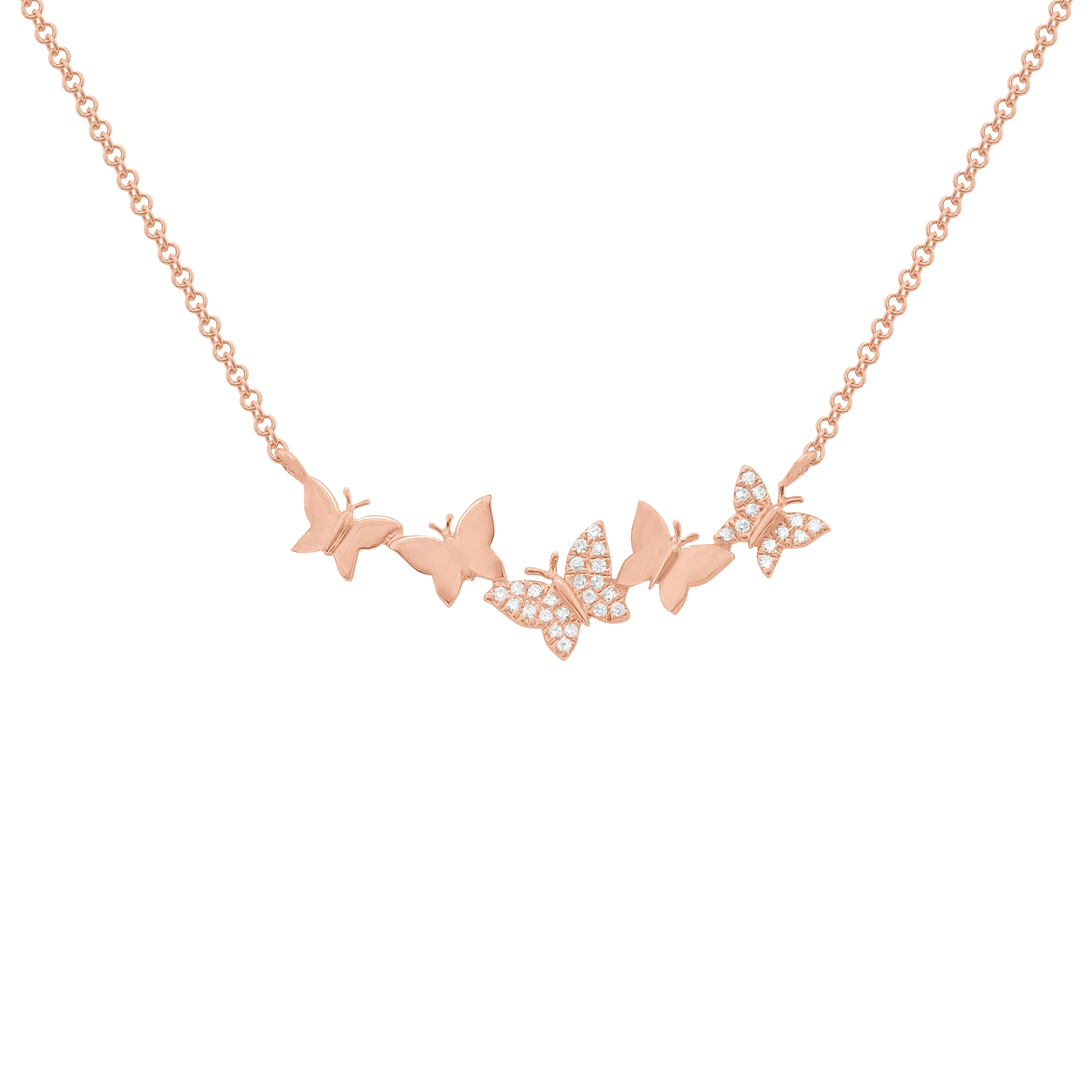 14K GOLD DIAMOND BLAIRE BUTTERFLY NECKLACE