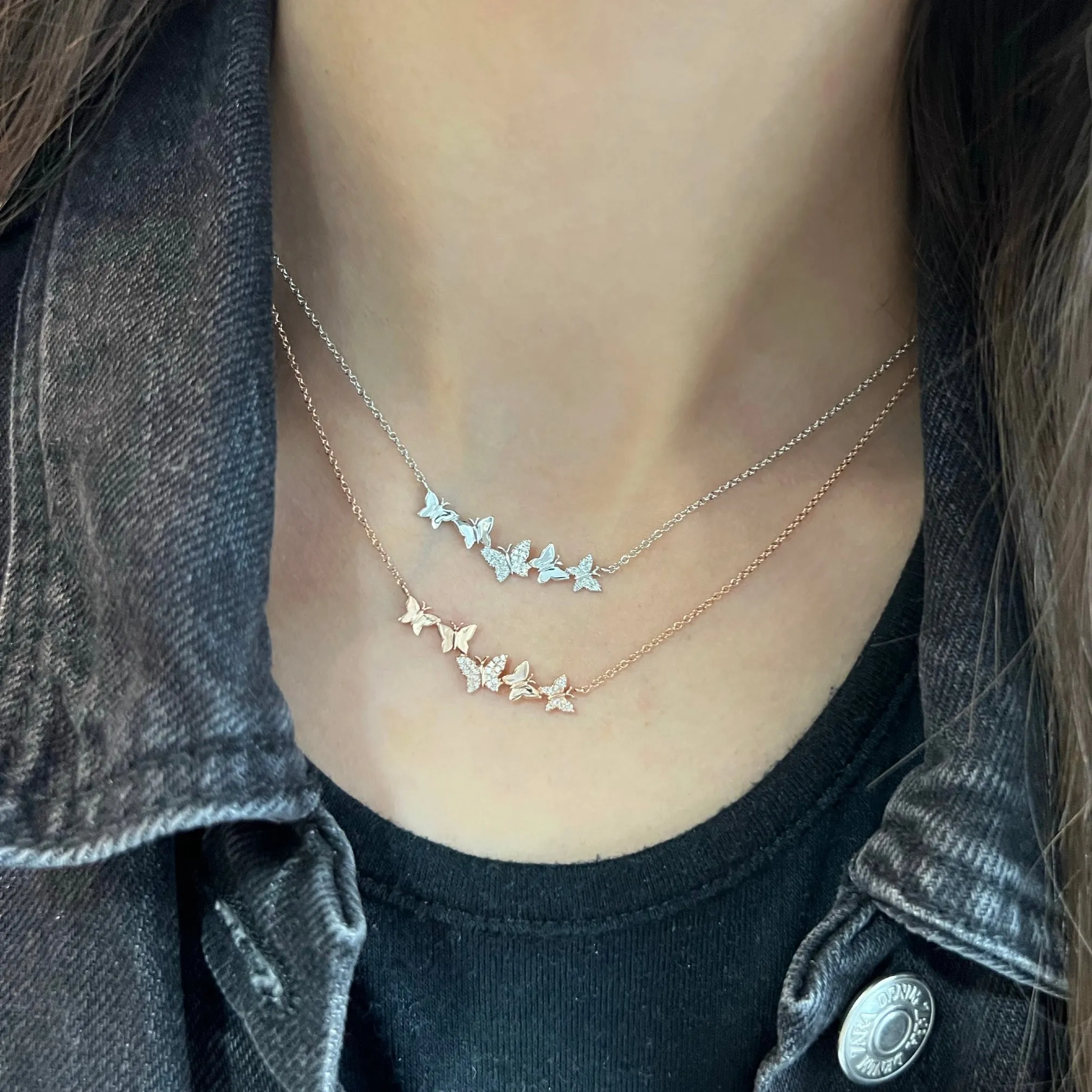 14K GOLD DIAMOND BLAIRE BUTTERFLY NECKLACE