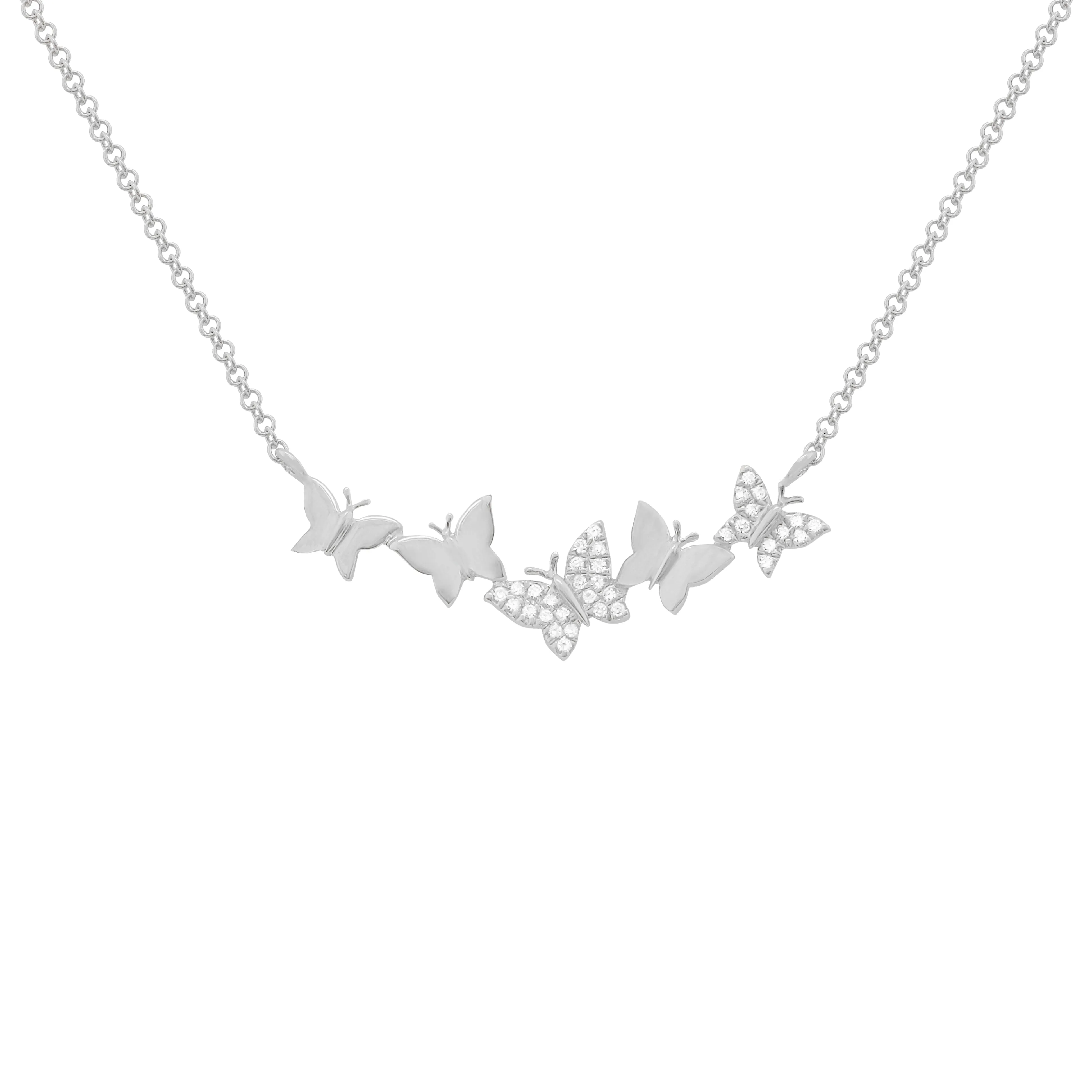 14K GOLD DIAMOND BLAIRE BUTTERFLY NECKLACE