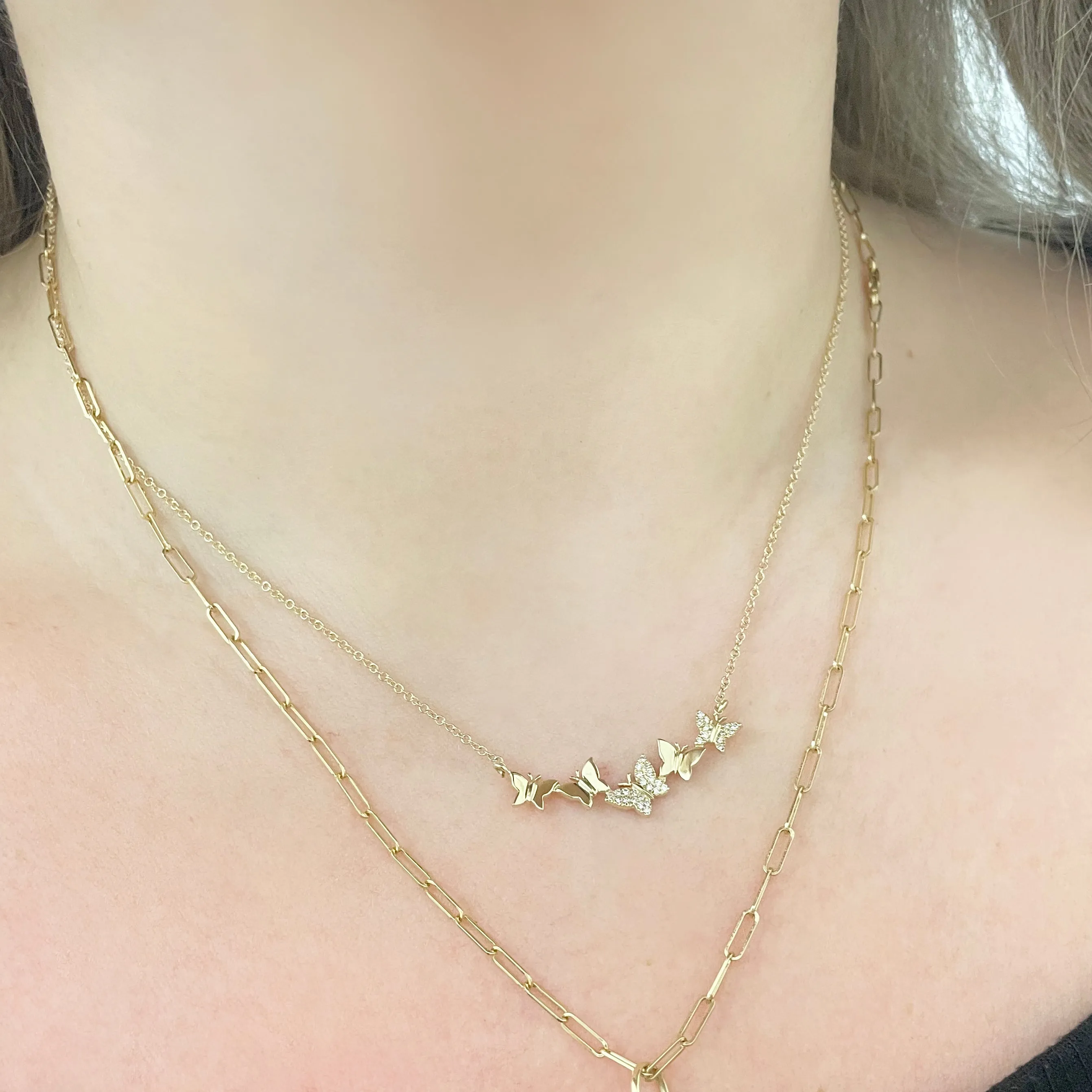 14K GOLD DIAMOND BLAIRE BUTTERFLY NECKLACE