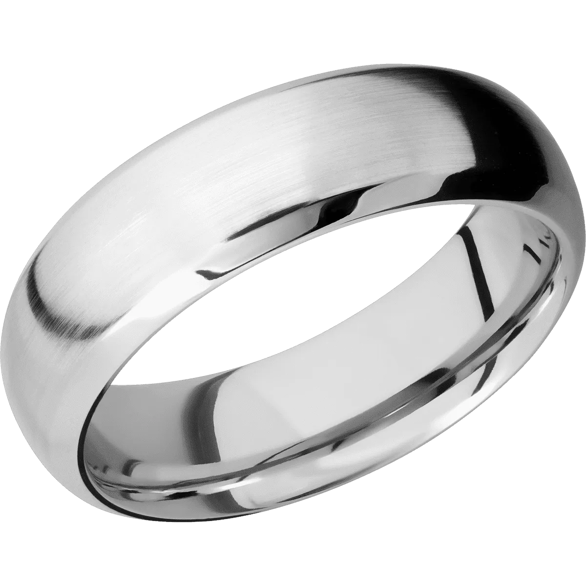 14K White Gold with Satin , Polish Finish