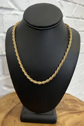 18K Lucy Twisted Gold Necklace