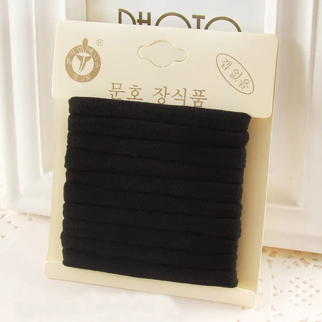 1Pack High Quality Cotton Solid Elastic Hair Band Headband For Women Girl Hair Rope Rubber Band Hair Accessories Tie Gum 17style