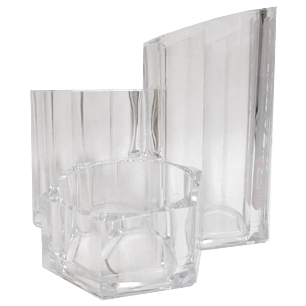 2 Clear Cosmetic Organizer Case Storage Jewelry Makeup Holder Box Vanity Make Up
