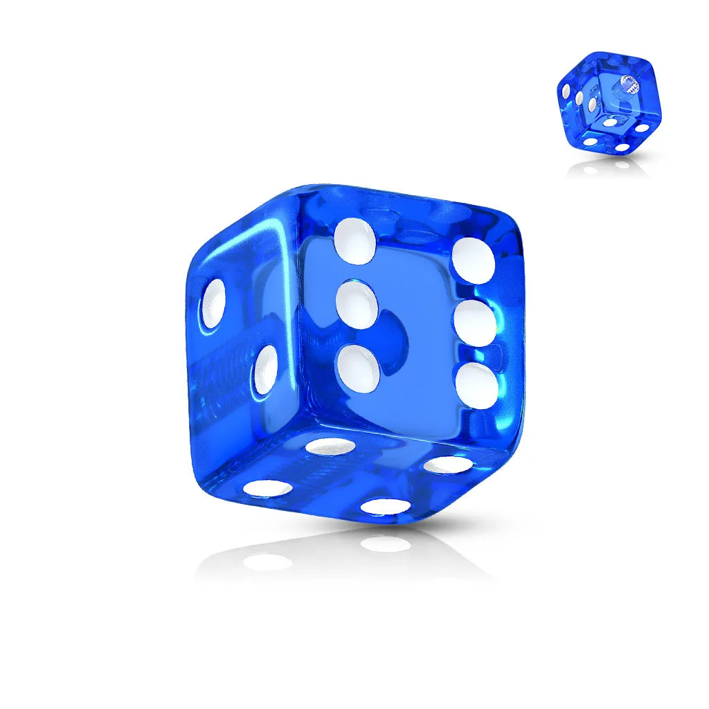 5mm UV Acrylic Dice Body Jewellery Part