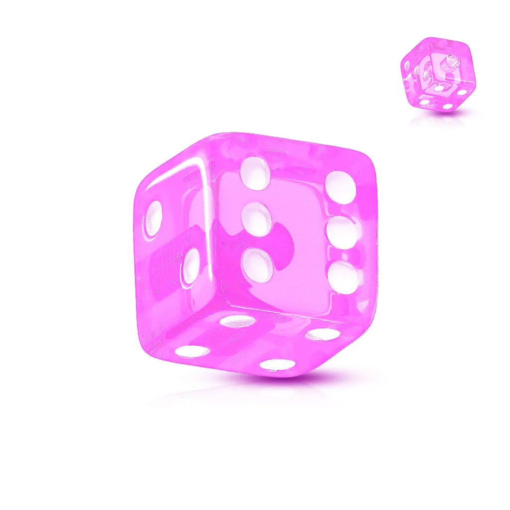 5mm UV Acrylic Dice Body Jewellery Part