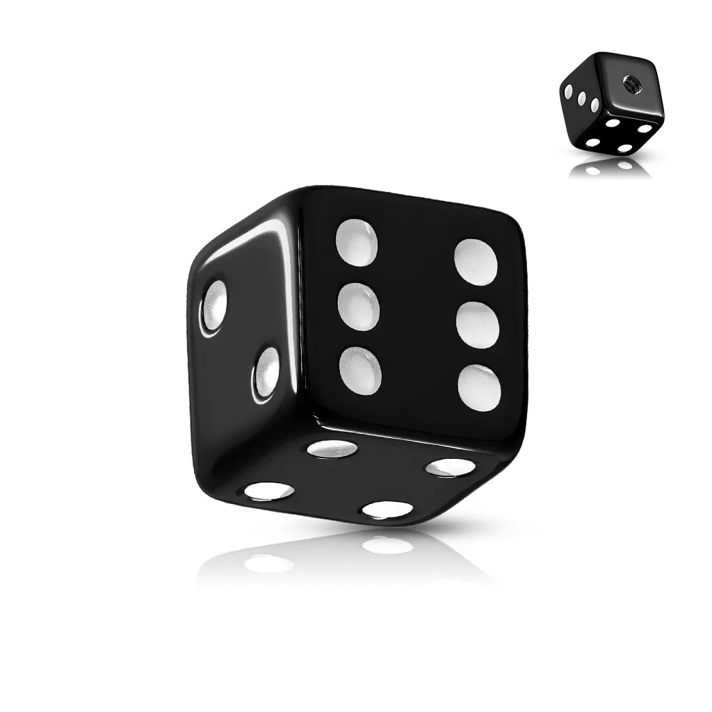 5mm UV Acrylic Dice Body Jewellery Part