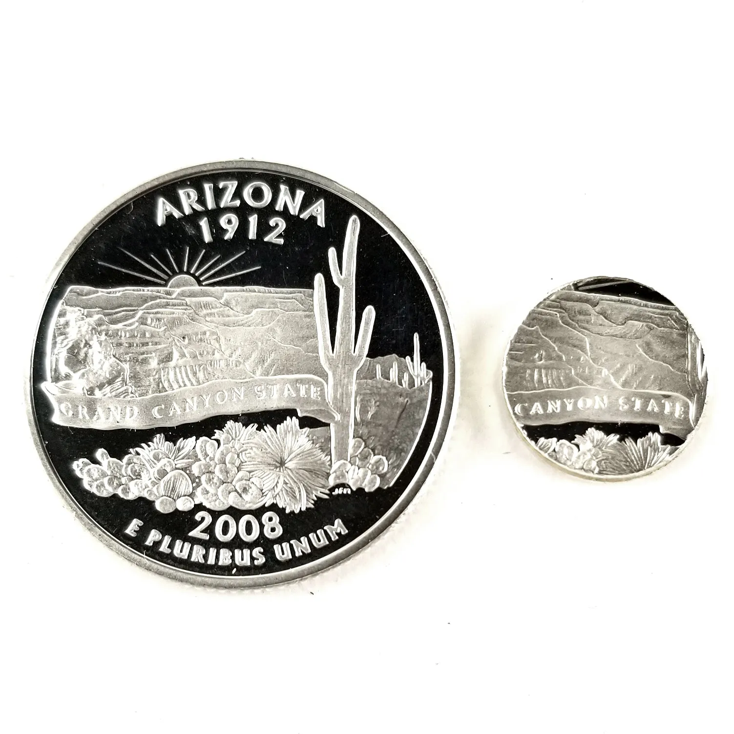 90% Silver Arizona Quarter Ring