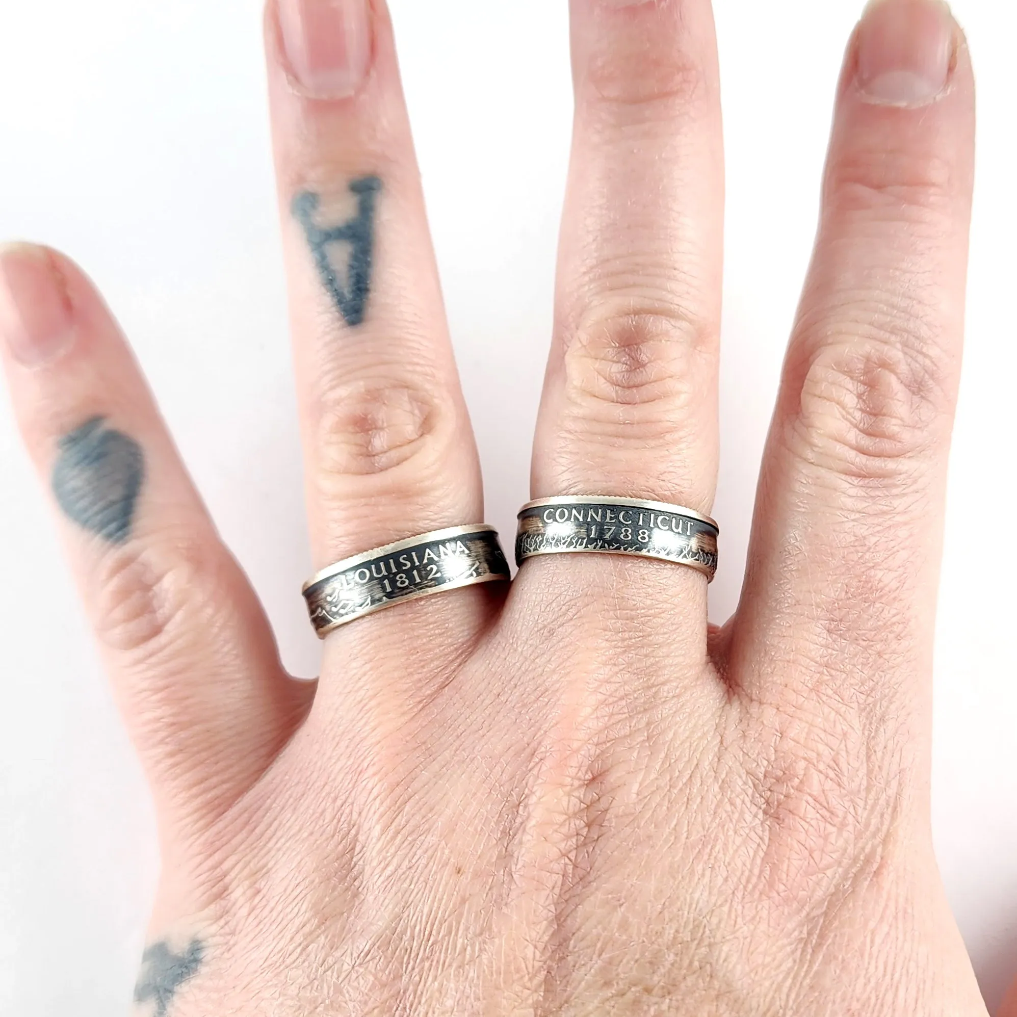90% Silver Arizona Quarter Ring