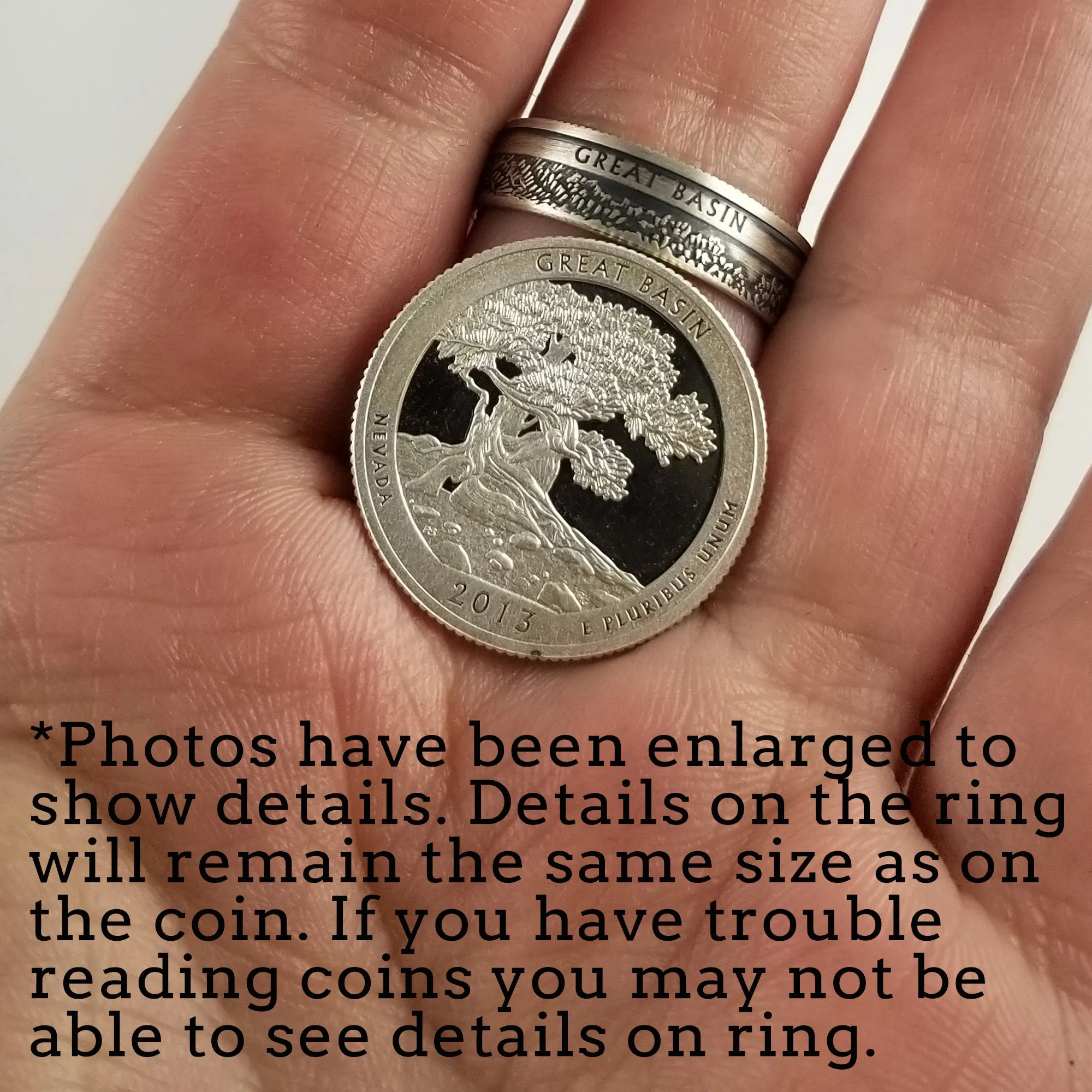 90% Silver Great Basin National Park Quarter Ring