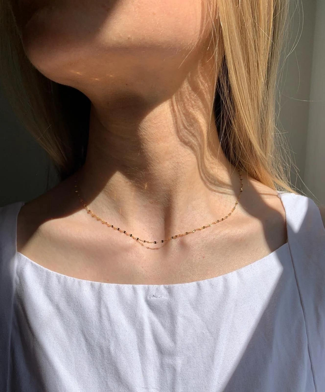 9kt Gold Diamond Cut Chain Necklace