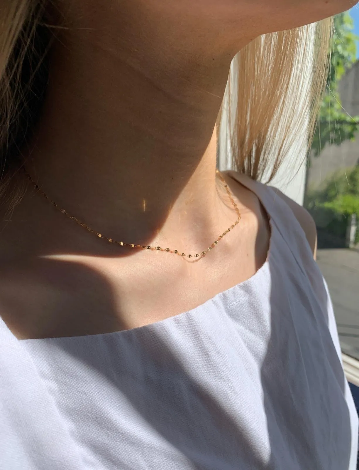 9kt Gold Diamond Cut Chain Necklace