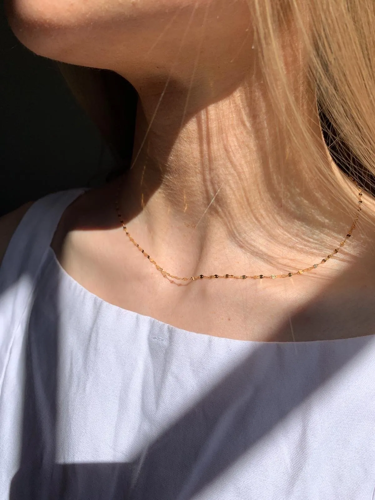 9kt Gold Diamond Cut Chain Necklace