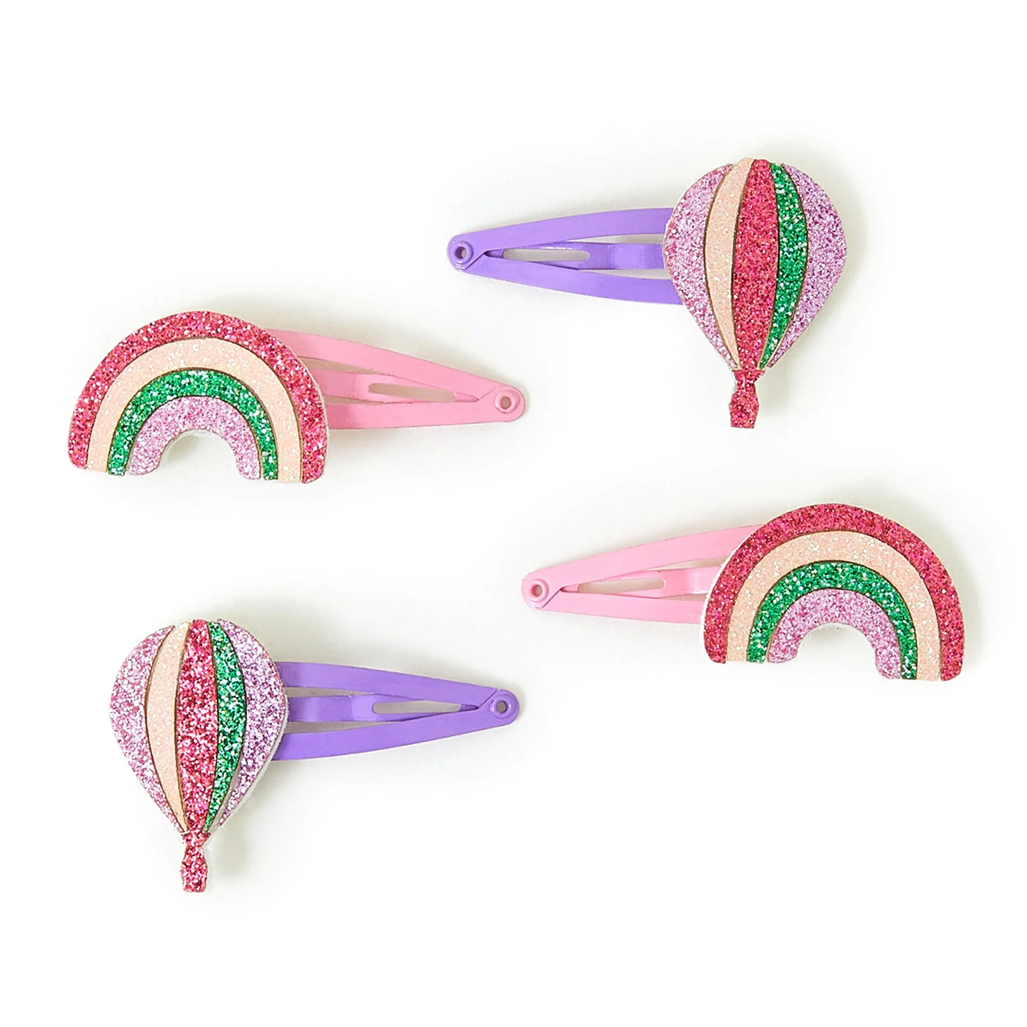 Accessorize London Girl's Hot Air Balloon Hair Clips 4 Pack