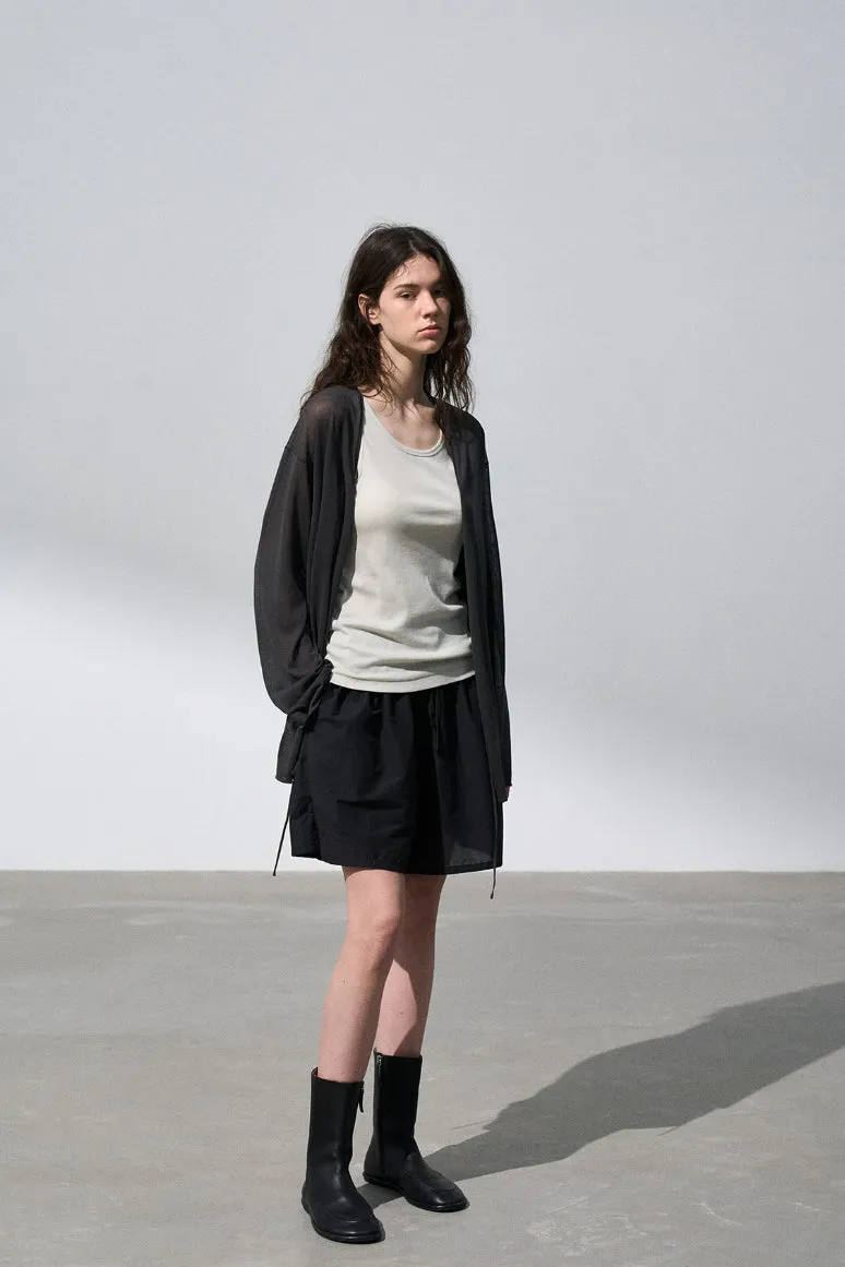Acetate blend cool knit cardigan | 4 color