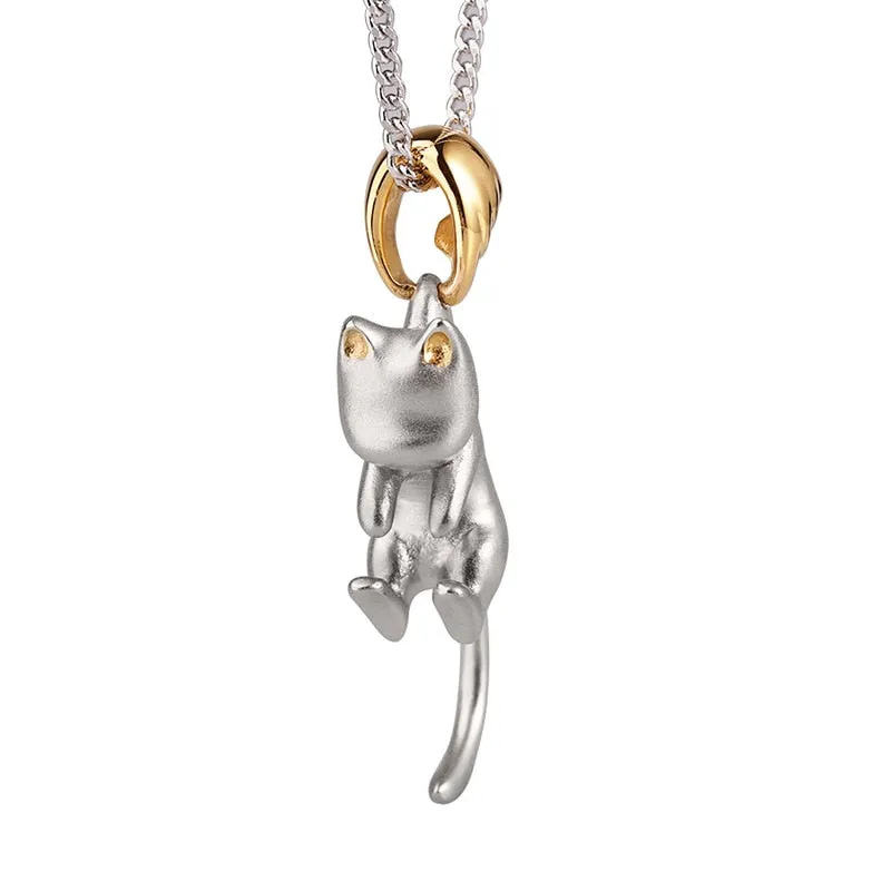 Adorable Picked Up Cat Necklace