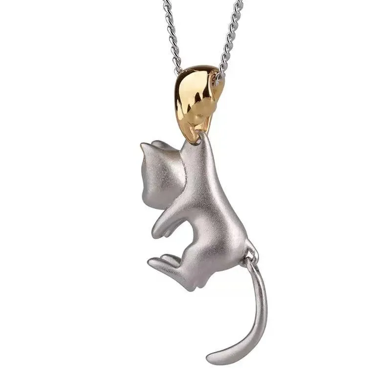 Adorable Picked Up Cat Necklace