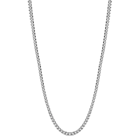 Alisa Curb Chain Silver Necklace