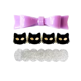 Black Cat Alligator Clip Set