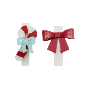 Alligator Clip Set - Candy Cane