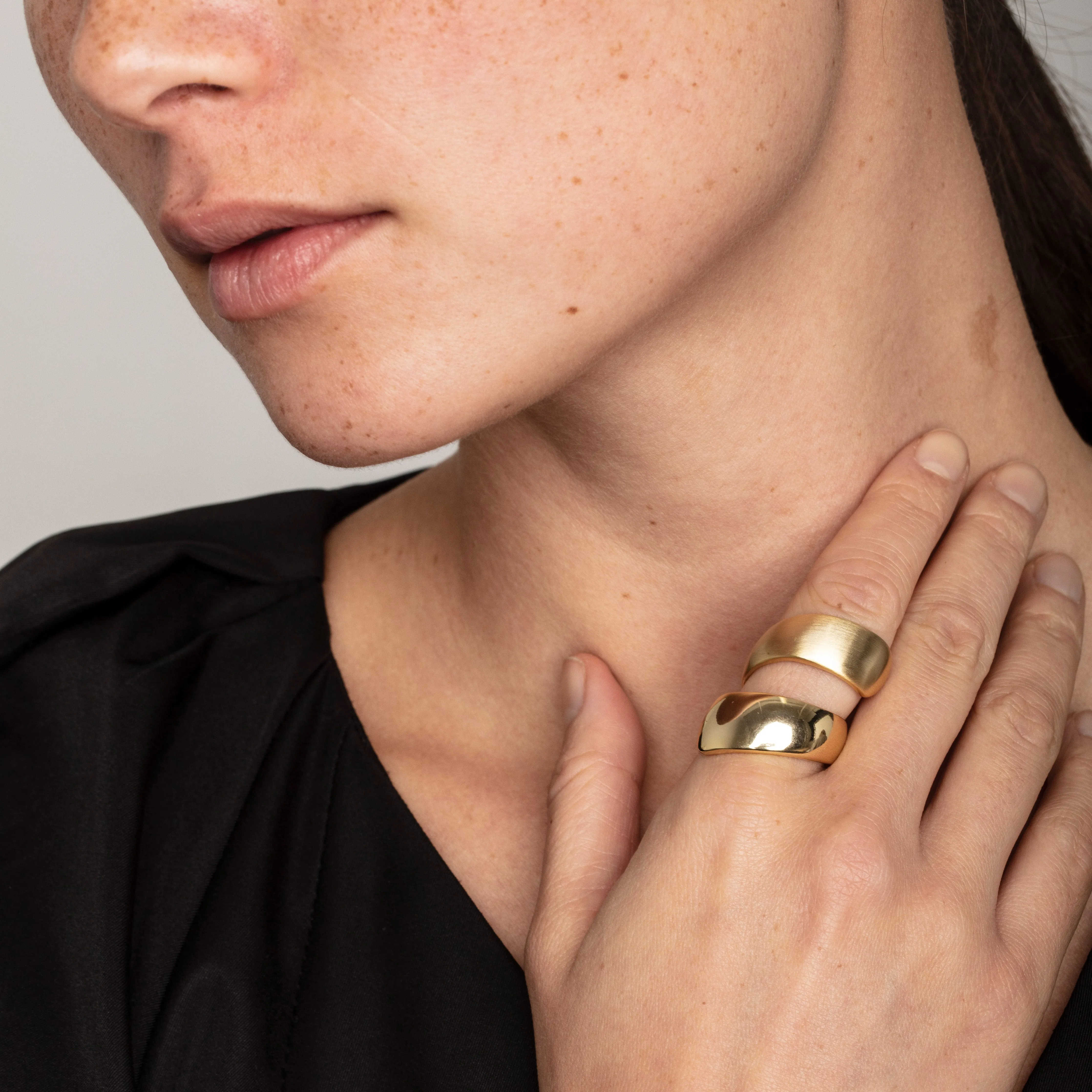 ALMA recycled ring gold-plated