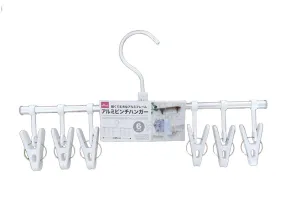 Aluminum Hanger with 6 Clothespins
