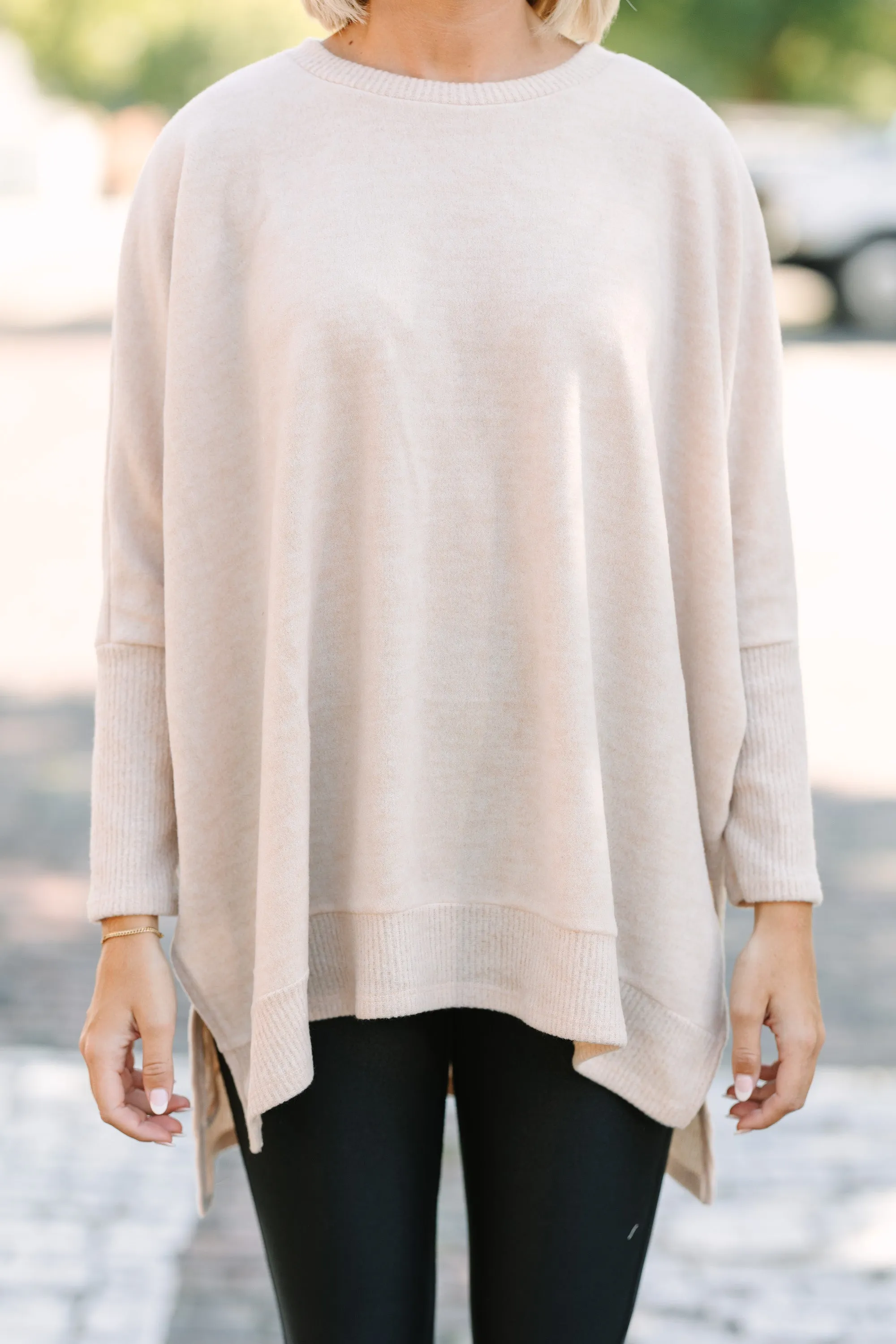 Always Fun Oatmeal Brown Tunic