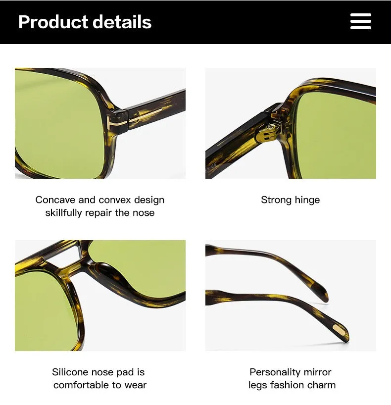 Amari Unisex Glasses - Brown Hawksbill/Yellow