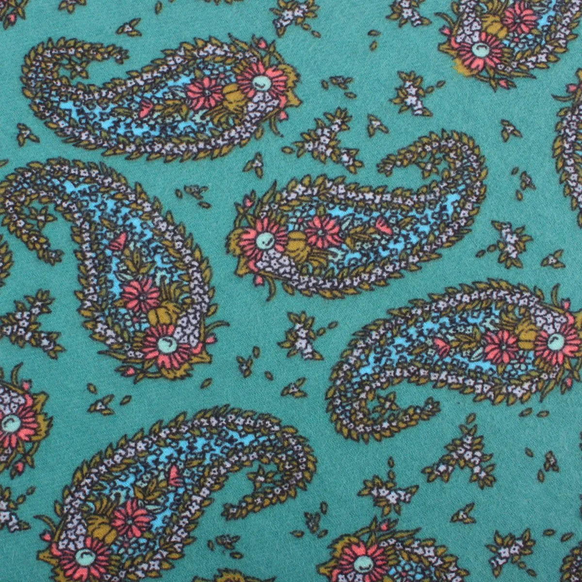 Amer Fort Teal Paisley Self Bow Tie