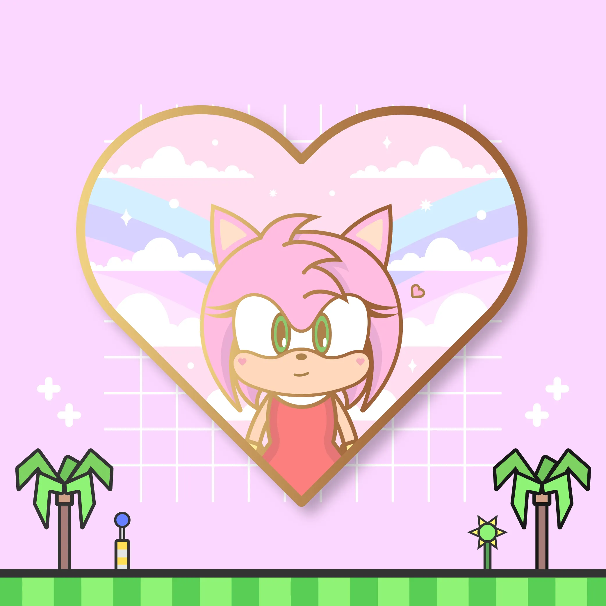 Amy Heart Enamel Pin