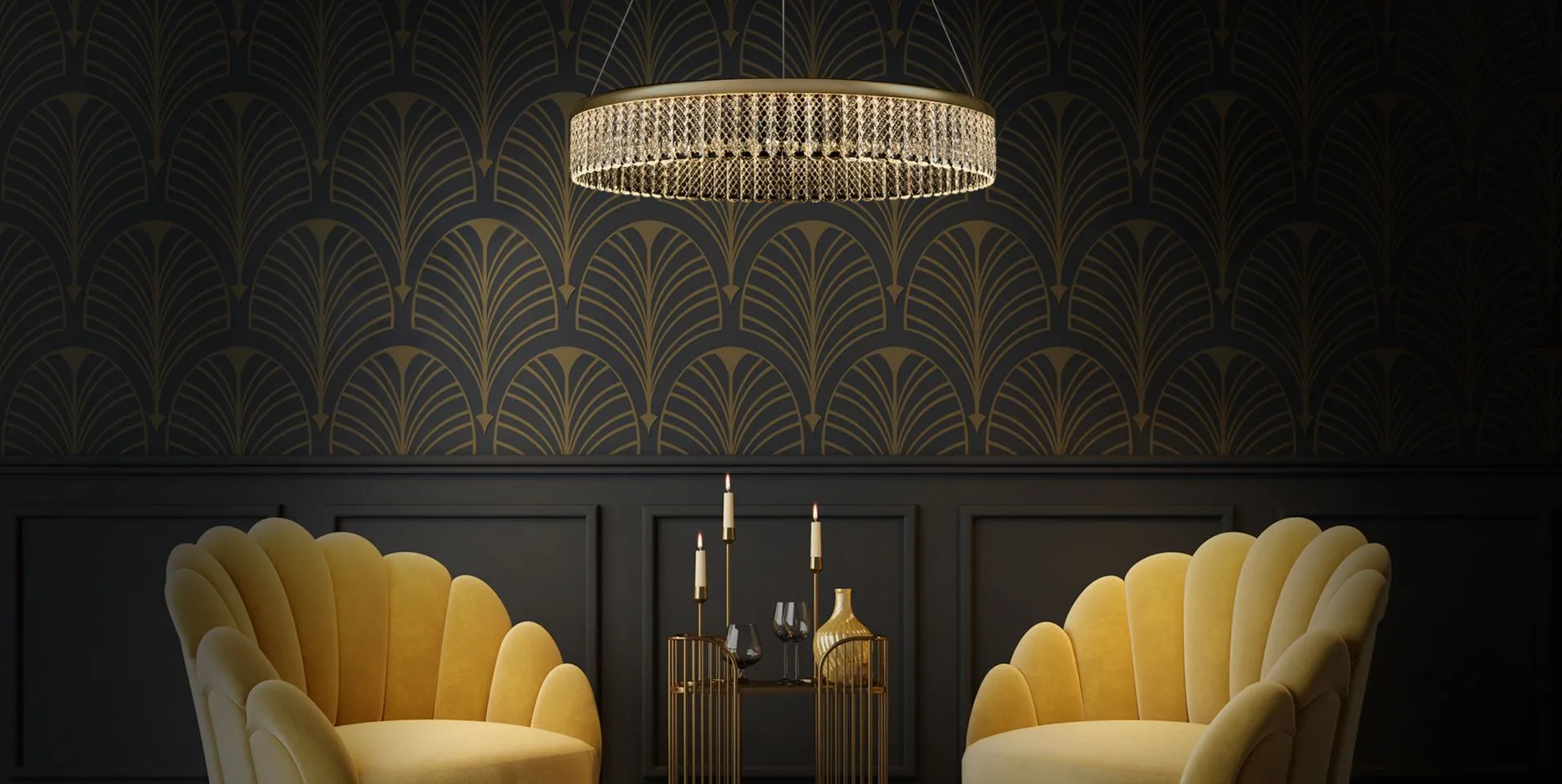 Angelica Single / Double Tier LED Pendant