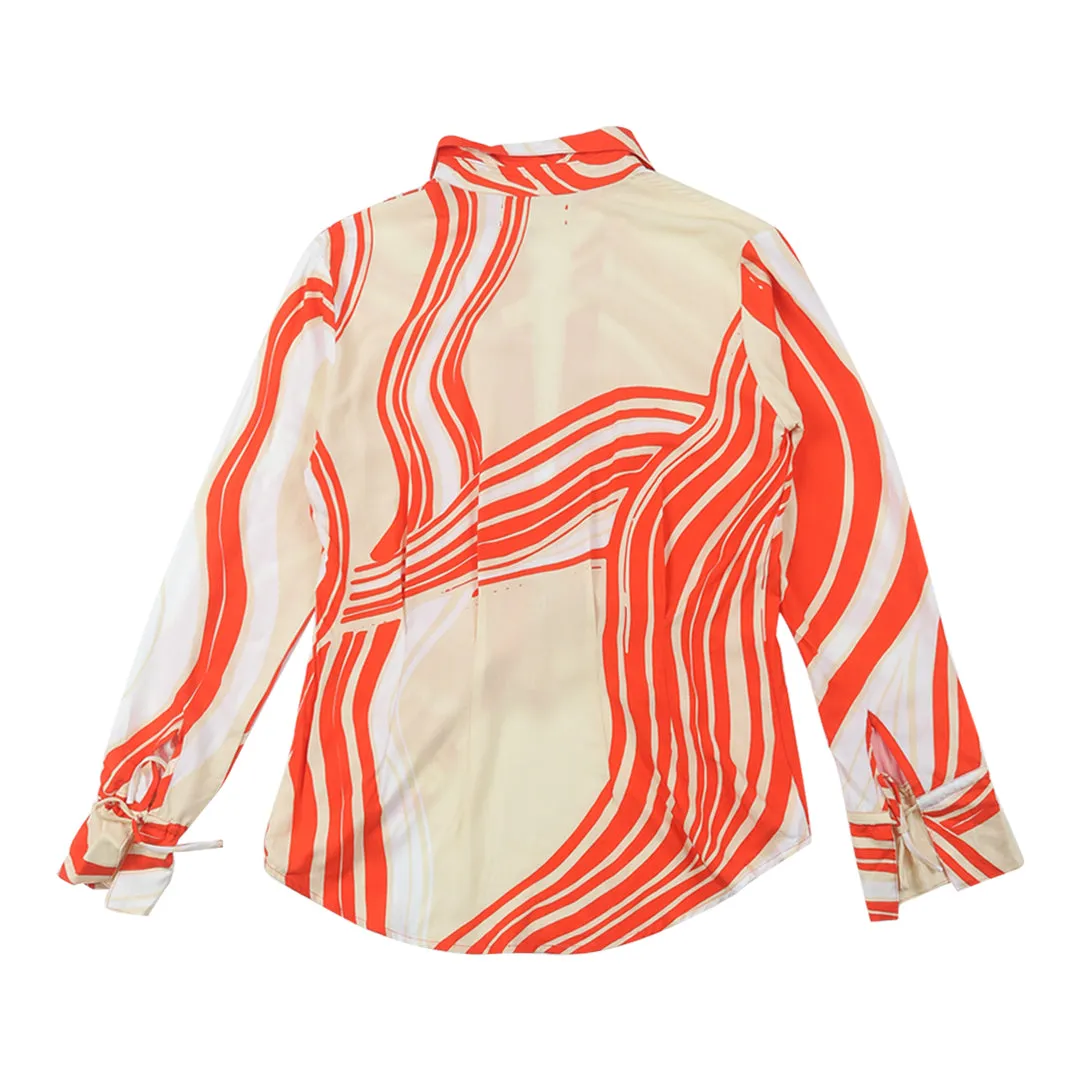 AVERY SHIRT RED CREME FLOW