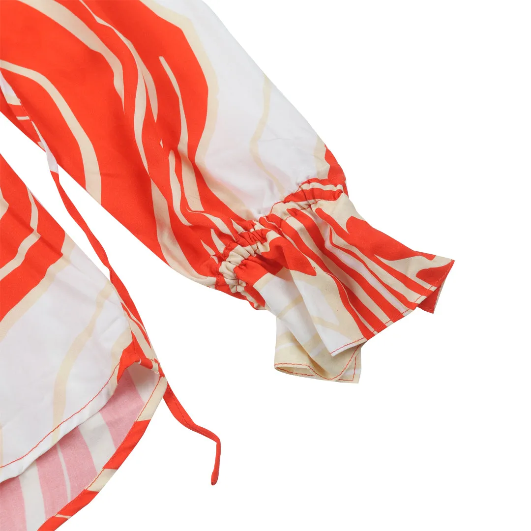 AVERY SHIRT RED CREME FLOW