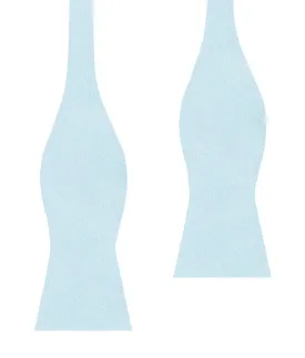 Baby Blue Herringbone Chevron Self Bow Tie