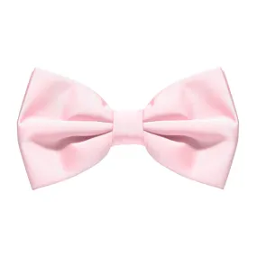 Baby Pink Satin Pre-Tied Bow Tie
