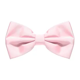 Baby Pink Satin Pre-Tied Bow Tie
