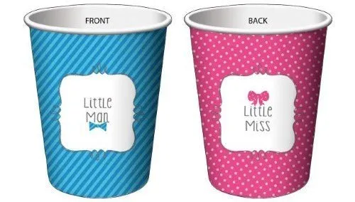 Baby Shower - 9oz 'Bow Or Bowtie?' Cups (8ct)