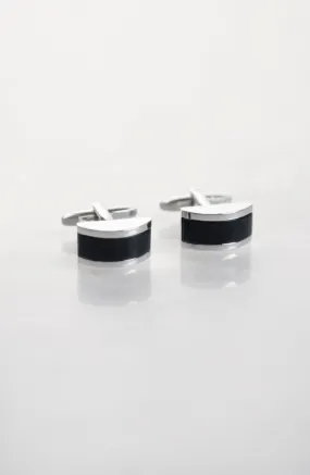Black Silver Cufflinks