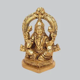Brass Laxmi Sitting in Arch 4.5 in