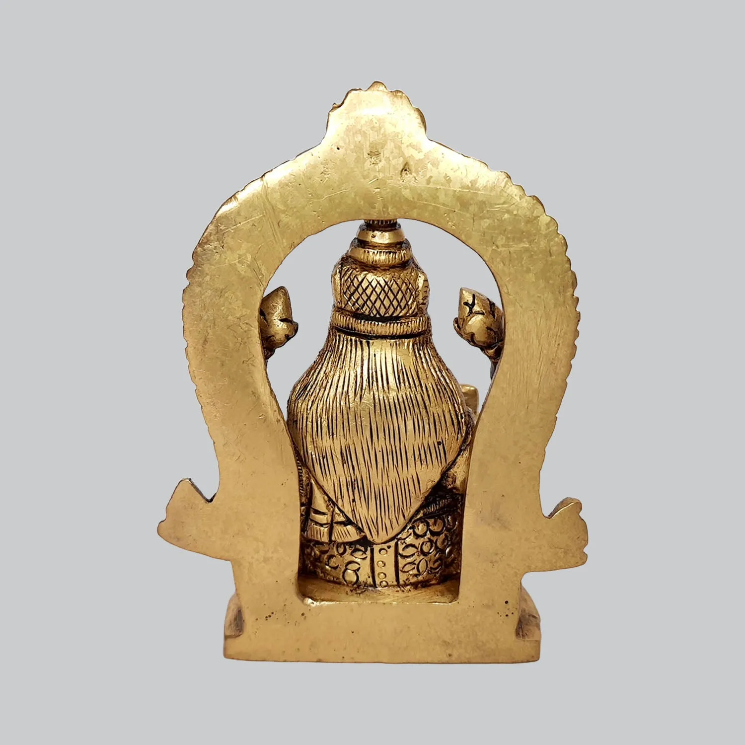 Brass Laxmi Sitting in Arch 4.5 in