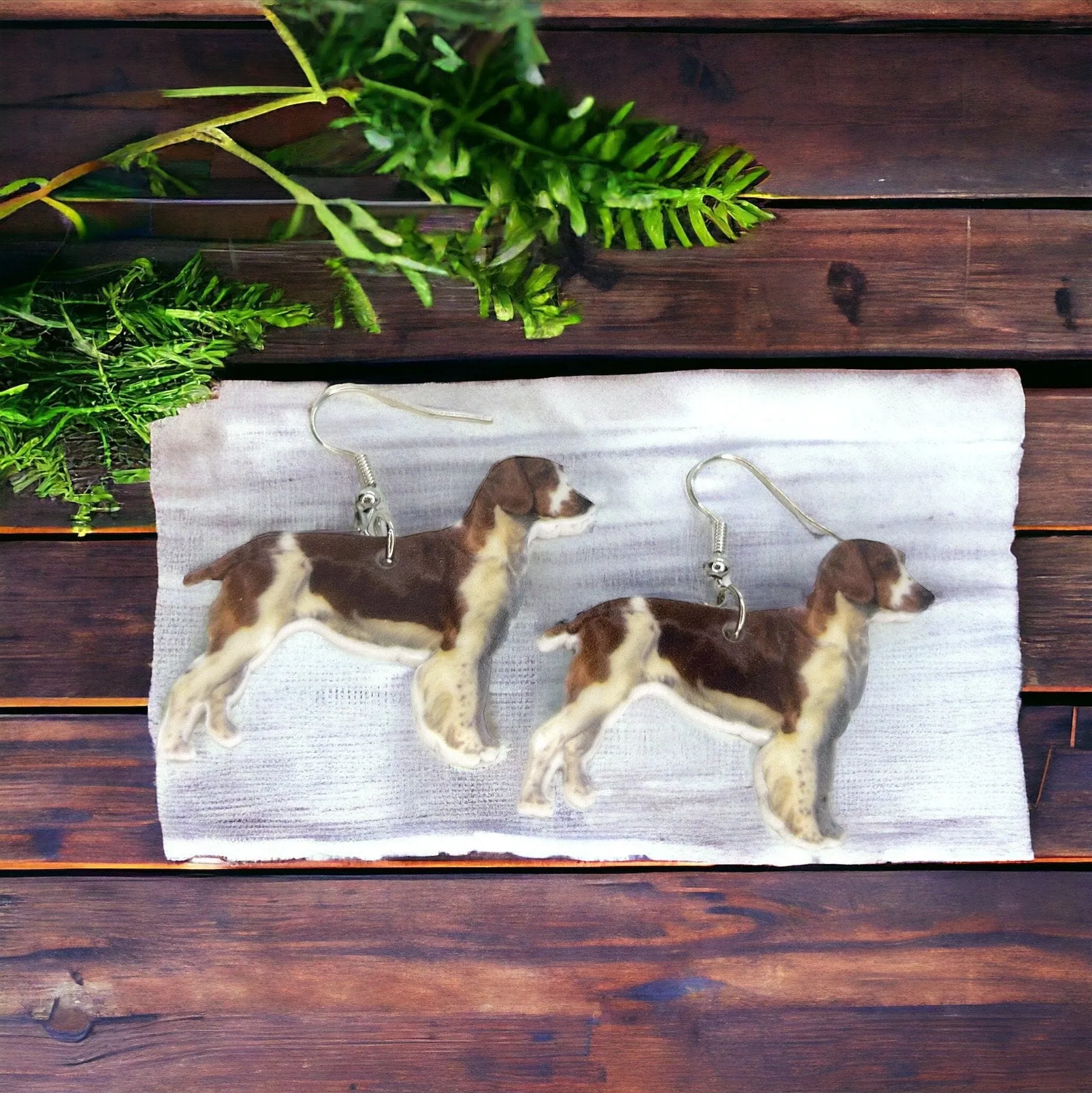 Brittany Earrings - English Springer Spaniel, Dog Earrings, Dog Jewelry, Dog Mom, Gun Dog, Handmade Earrings, Bird Hunting, Bird Dog