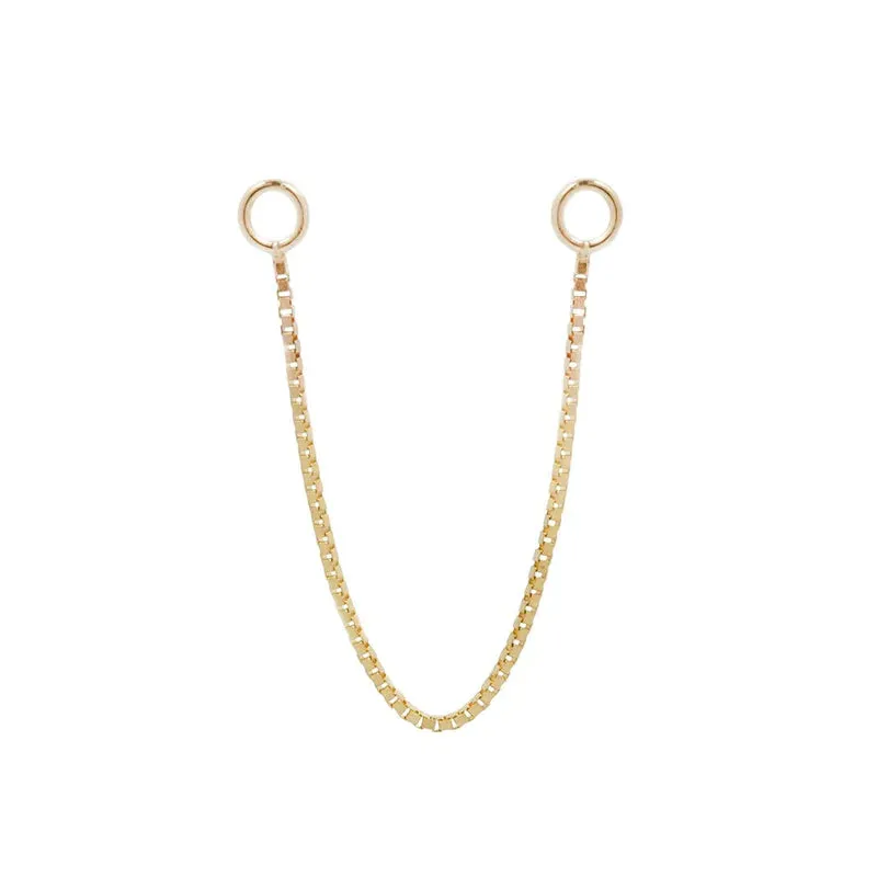 BUDDHA JEWELRY SINGLE BOX CHAIN - SOLID 14KT GOLD