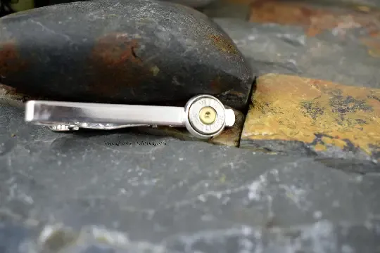 Bullet Tie Clip, 9mm, 38 Special, 40 Cal Nickel Bullet Tie Clip