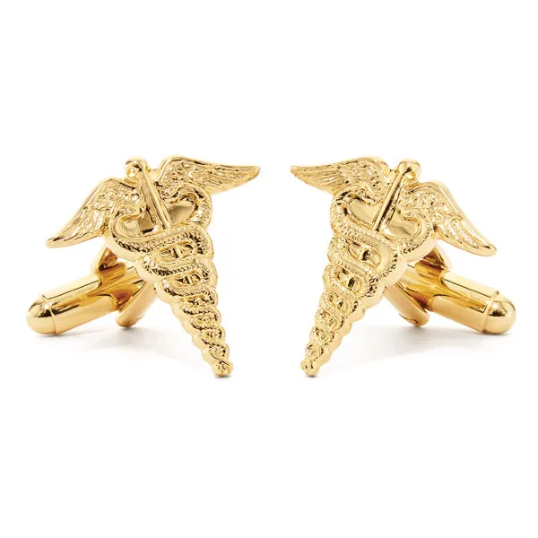 Caduceus Cuff Links