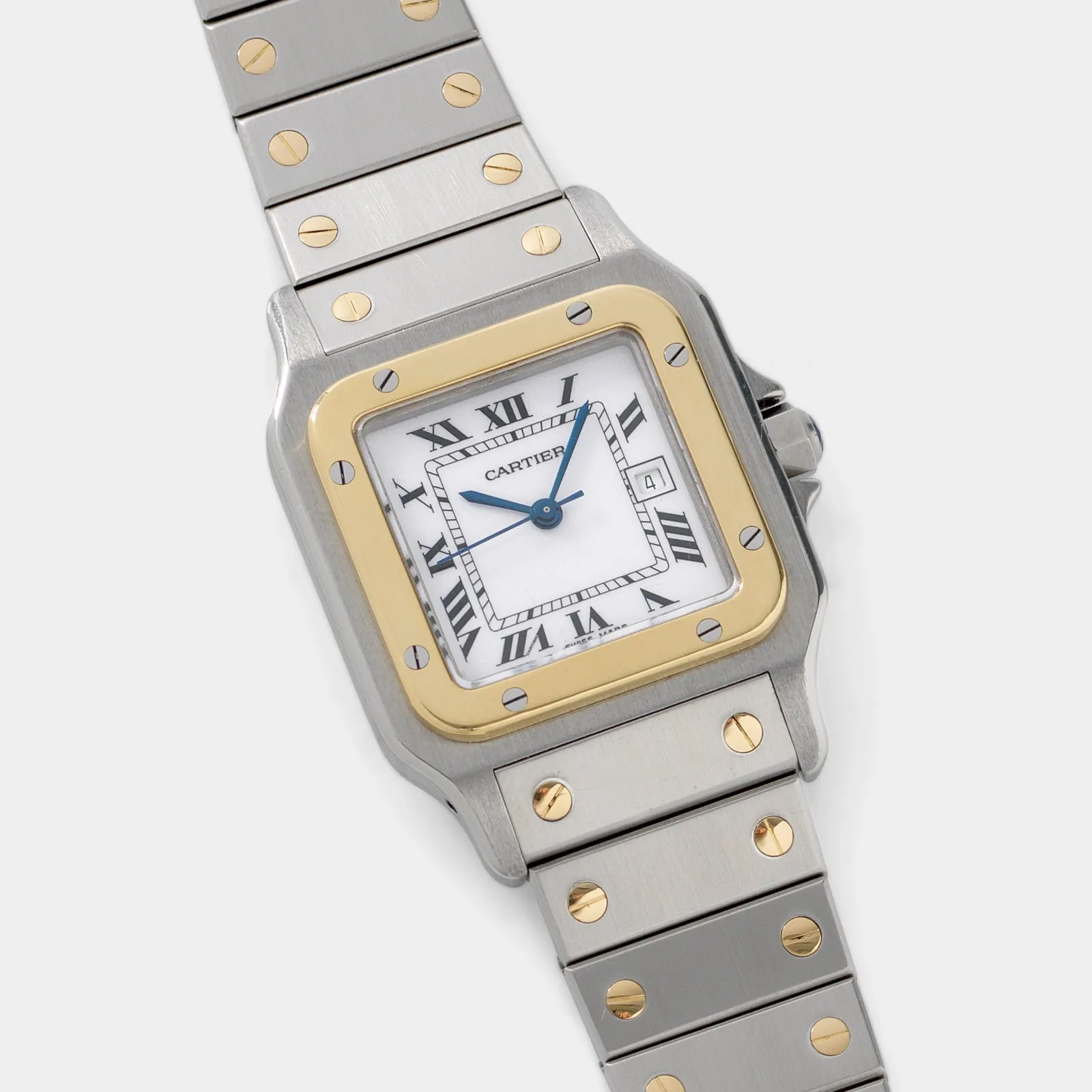 Cartier Santos 1172 Automatic Steel and Gold Porcelain Dial