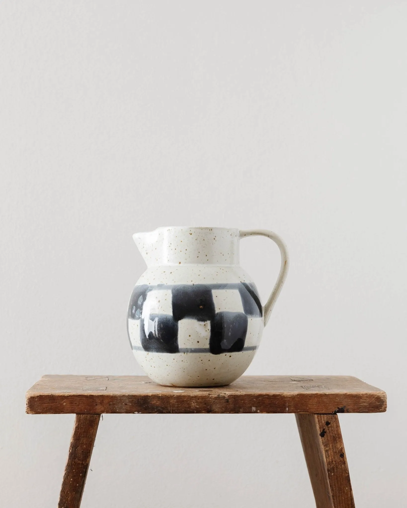 Checkmate Stoneware Pitcher I