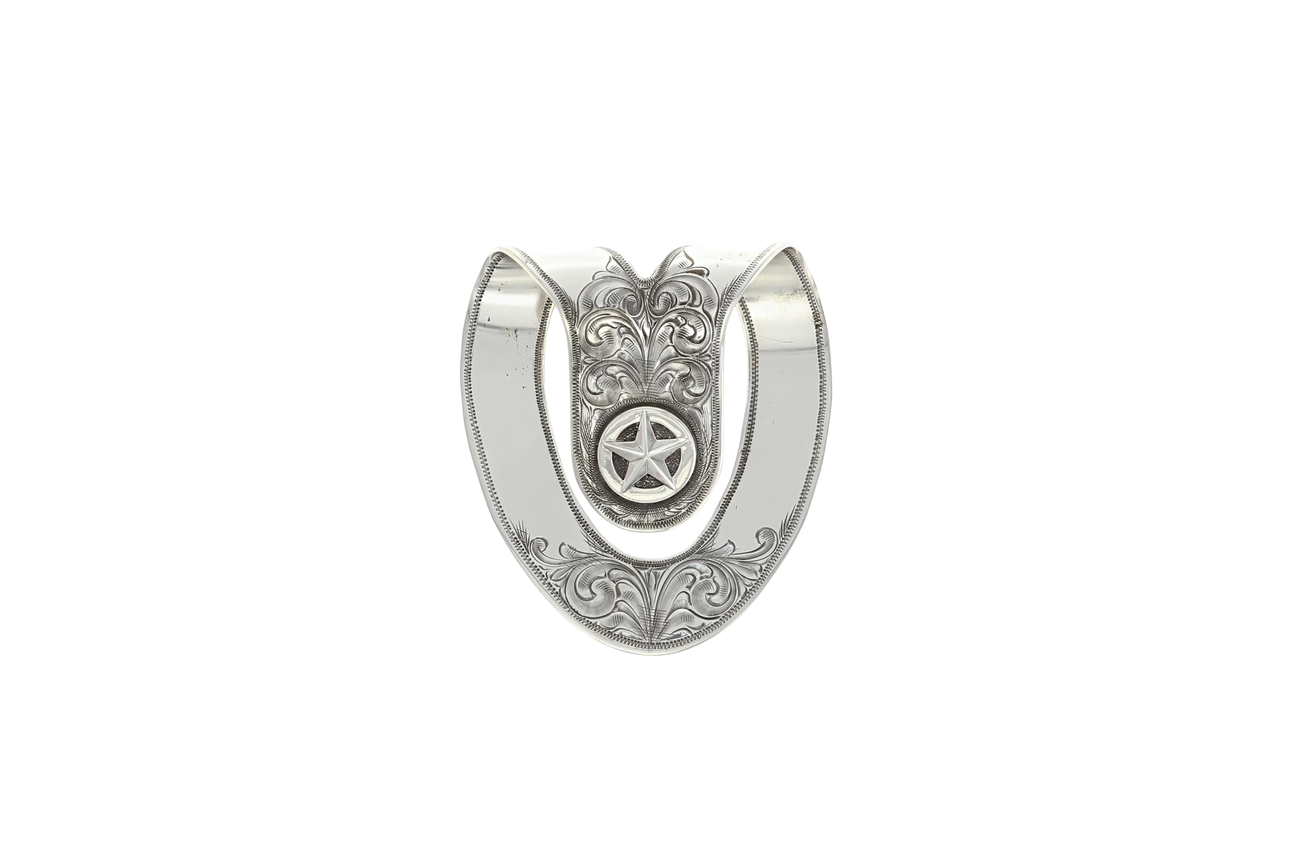 Clint Orms Engraved Silver Money Clip