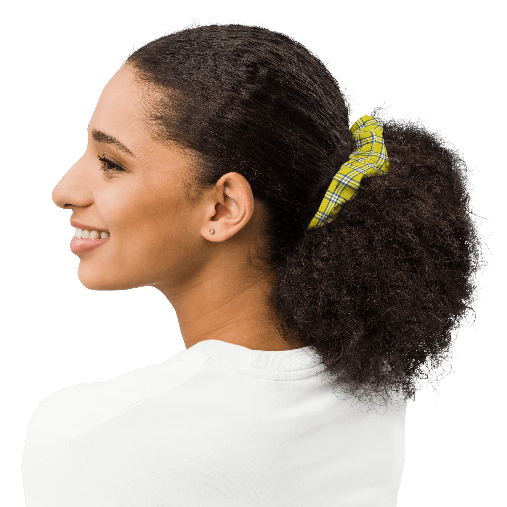 Clueless Yellow Plaid Scrunchie