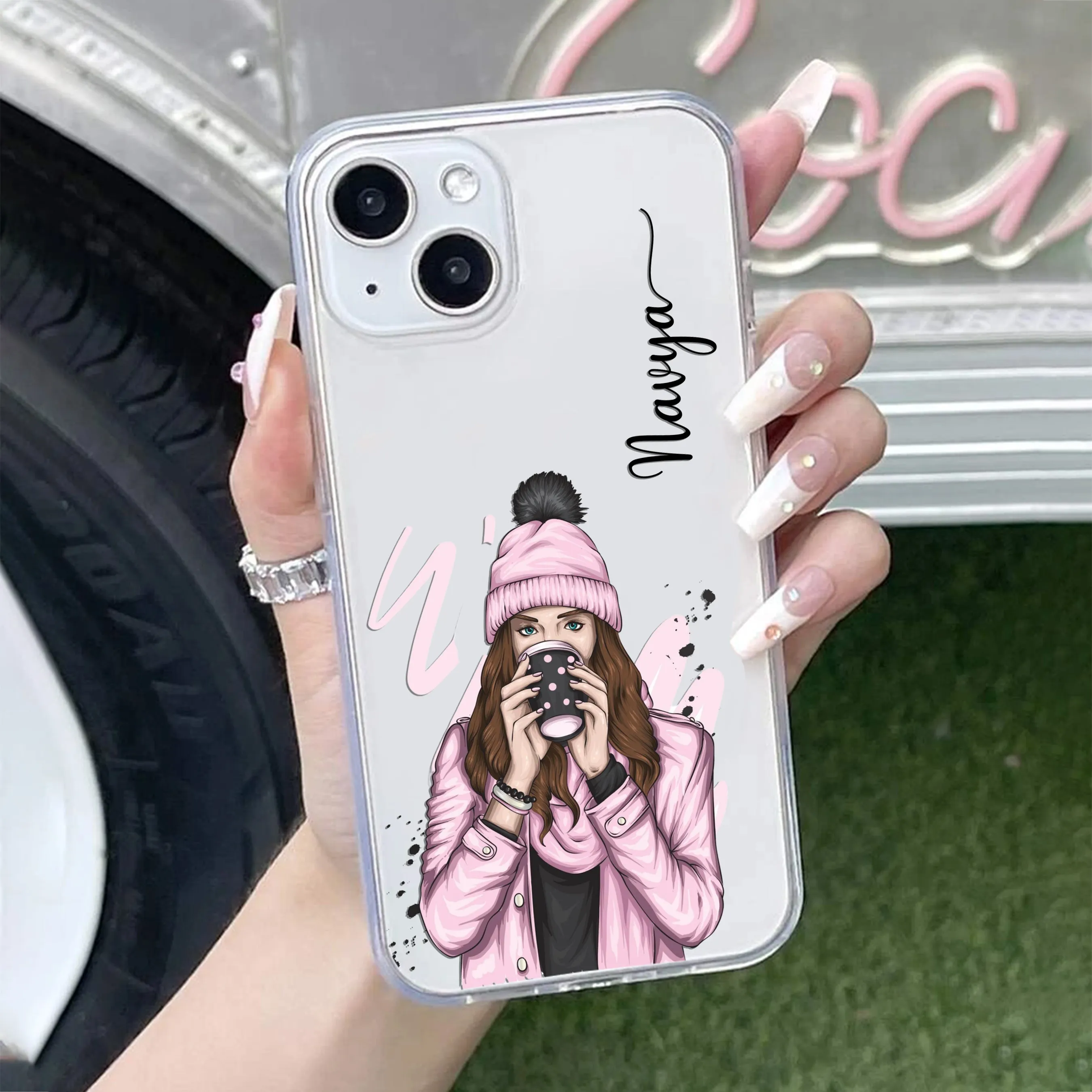 Coffee Time Customize Transparent Silicon Case For iPhone