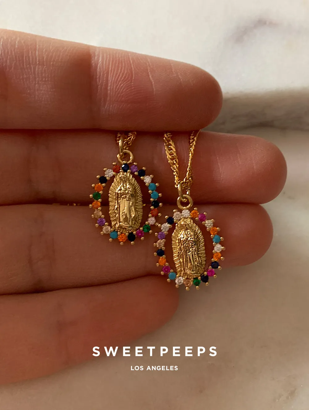 Colorful Saint Mary Necklace